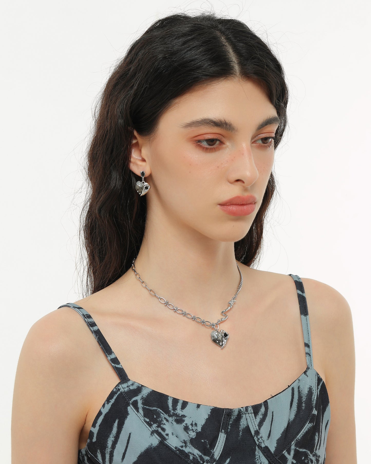 Shadowed Heart Necklace