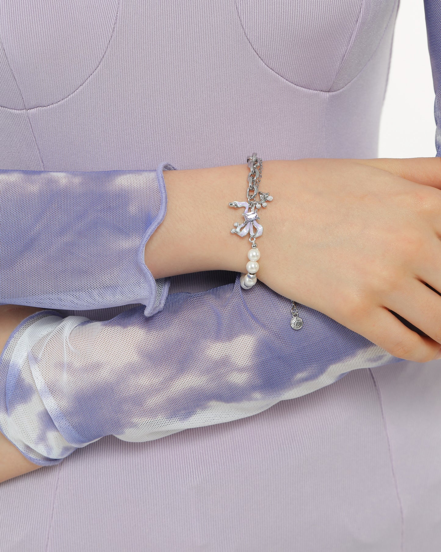 Purple Ribbon Bracelet